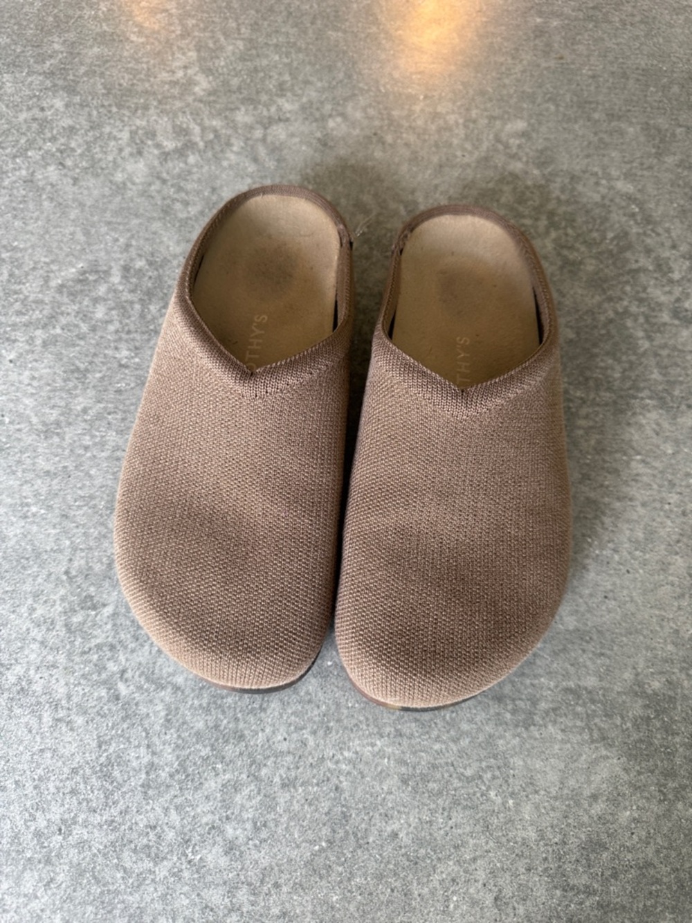 Rothy's Brown Knit Slip-On Clogs